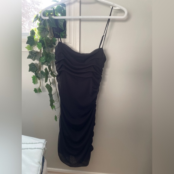 Garage Dresses & Skirts - Garage Black Ruched Mini Dress